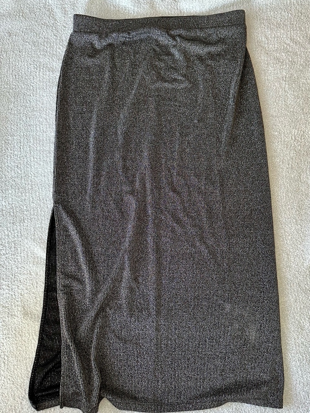 Old Navy Maternity Metallic Ribbed Maxi Skirt - Charcoal